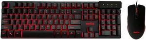 Netis KM7101 Tri-Color LED USB Wired Gaming Keyboard and 3200 DPI Gaming Mouse Combo | 3 Colors Changeable Mechanical Feel Keyboard for PC Laptop Computer Game and Work