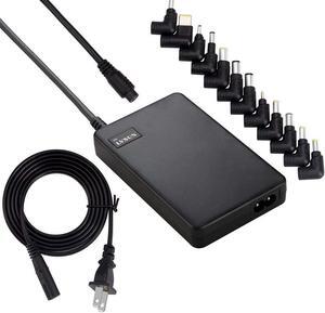 Universal Laptop Charger 90W Slim AC Adapter Power Supply Cord with Dual USB Ports 5V2.1A for Mobile|Tablet Compatible with  HP Toshiba    and Most Notebooks DC 18.5-20V
