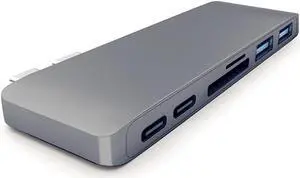FA.cbj3 USB C HUB Adapter,2 USB C Hub Thunderbolt 3 Adapter Dual USB Type C Dock with TF SD Card Reader Slot PD HUB 3.0 for MacBook Pro/Air (Gray) FA.cbj3 USB C HUB Adapter,2 USB C Hub Thunderbolt 3 Adapter Dual USB Type C Dock with TF SD Card Reader Slot PD HUB 3.0 for MacBook Pro/Air (Gray)