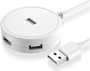 USB 2.0 Extender Adapter Branch Computer U Disk Extension Cable Set Extender (Color : Black) (White)
