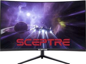 Sceptre Curved 27 inch QHD Gaming Monitor 2560x1440 up to 165Hz 144Hz 1ms DisplayPort HDMI Height Adjustable 1500R AMD FreeSync Premium FPS RTS Buildin Speakers Gunmetal Black 2021 C275BQWD168