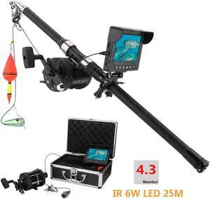 6W IR LED Lights with 4.3" Inch HD  Color Monitor Underwater Fishing Video Camera