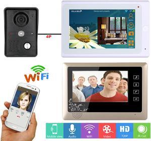 Night Vision Support Remote APP monitor 7 inch 2 Monitors Wired /Wireless Wifi Video Door Phone Doorbell Intercom System