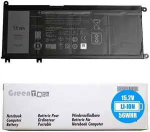 GreenTech 451-BCDN 33YDH Compatible Battery for Dell Latitude 3380, 3480, 3580, 3490, 3590, 3500, 3400 - GreenTech 15.2V 56Whr 4 Cell Battery 0NHRT PVHT1
