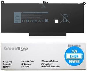 GreenTech 60Wh F3YGT compatible battery for Dell Latitude 7280, Latitude 7290, Latitude 7380, Latitude 7390, Latitude 7480, Latitude 7490 - GreenTech 7.6V 60Whr 4 Cell Battery DM3WC  451-BBYE 453-BBC