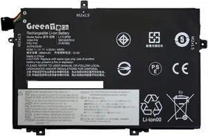 GreenTech L17M3P53 SB10K97610 Replacement Battery for Lenovo Thinkpad L14 L15 L480 L490 L580 L590 11.1V 45Whr 01AV466 SB10K97611 L17L3P52 GreenTech L17M3P53 SB10K97610 Replacement Battery for Lenovo Thinkpad L14 L15 L480 L490 L580 L590 11.1V 45Whr 01AV466 SB10K97611 L17L3P52