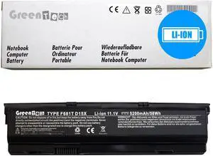 GREENTECH F681T BATTERY FOR ALIENWARE M15X M15X R1 P08G 11.1V 58WHR T780R W3VX3