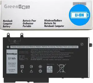 GREENTECH R8D7N BATTERY FOR PRECISION 3540 3550 LATITUDE 5400 5410 5500 51WH
