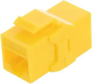 CAT6A UTP Inline Keystone Coupler, 25 pack, Yellow