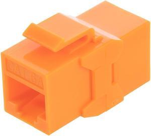 CAT6A UTP Inline Keystone Coupler, 10 pack, Orange