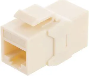 CAT6A UTP Inline Keystone Coupler, 15 pack, Ivory