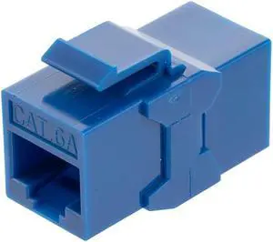 CAT6A UTP Inline Keystone Coupler, 25 pack, Blue