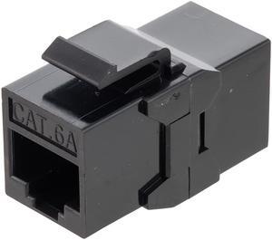 CAT6A UTP Inline Keystone Coupler, 10 pack, Black