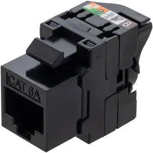 CAT6A Unshielded Toolless Keystone Jack 10 pack, Black