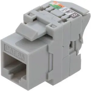 CAT6A Unshielded Toolless Keystone Jack 15 pack, Grey