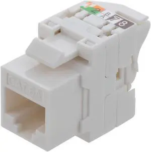 CAT6A Unshielded Toolless Keystone Jack 25 pack, White