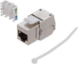 CAT6A Shielded Toolless Keystone Jack 10 pack, Silver
