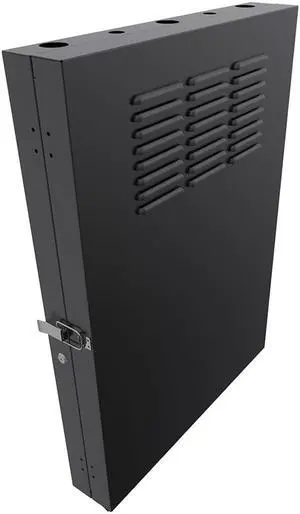 NavePoint 2U Vertical Wall Mount Enclosure, 24.6 inch (625mm) to 27.5 inch (700mm) depth, Cold-rolled Steel, Black