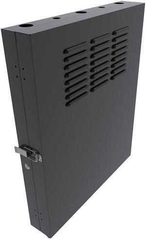 NavePoint 2U Vertical Wall Mount Enclosure, 20.6 inch (525mm) to 23.6 inch (600mm) depth, Cold-rolled Steel, Black