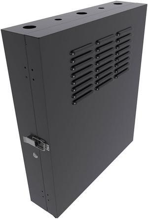 NavePoint 3U Vertical Wall Mount Enclosure, 16.7 inch (425mm) to 19.6 inch (500mm) depth, Cold-rolled Steel, Black