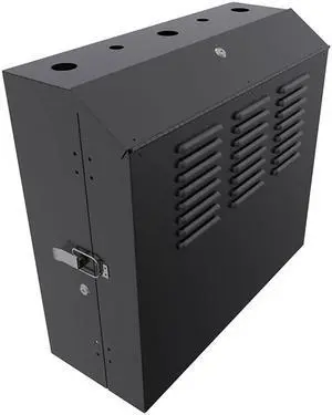 NavePoint 5U Vertical Wall Mount Enclosure, 12.7 inch (325mm) to 15.7 inch (400mm) depth, Cold-rolled Steel, Black
