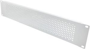 NavePoint 19 Inch Perf Blank Panel 2U- RAL9003, Signal White