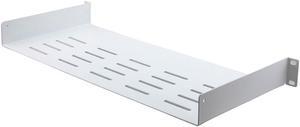 NavePoint 19 Inch Cantilever Shelf 1U with 8" Depth- RAL9003, Signal White