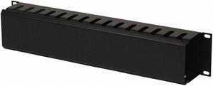 NavePoint 2U Metal Rack Mount Horizontal Cable Manager Duct Raceway For 19" Server Rack