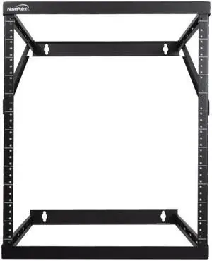 NavePoint 8U/12U/22U Wall Mount Expandable 2 Post Open Frame Height Adjustable Rack