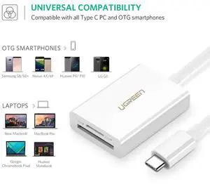 USB Type C Card Reader for TF/SD Compatible with Apple Macbook Pro 12", Google Chromebook Pixel 2015, Samsung S8, One Plus 3, Nexus 5X/6P, LG G5( 40864) USB Type C Card Reader for TF/SD Compatible with Apple Macbook Pro 12", Google Chromebook Pixel 2015, Samsung S8, One Plus 3, Nexus 5X/6P, LG G5( 40864)