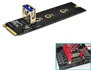 (2 Pack) NGFF M.2 To USB 3.0 PCI-E Riser Card M2 Slot Extender Adapter For BTC/ETH Mining,NGFF M.2 to PCI-E X16 Slot Transfer Card Mining Pcie Riser Card VGA Extension Cable (2 Pack) NGFF M.2 To USB 3.0 PCI-E Riser Card M2 Slot Extender Adapter For BTC/ETH Mining,NGFF M.2 to PCI-E X16 Slot Transfer Card Mining Pcie Riser Card VGA Extension Cable