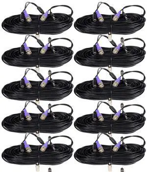 VideoSecu CCTV Surveillance 10x 100ft Video Power Cable for AHD HD-CVI HD-TVI HD Analog Security Camera with Free BNC RCA Connectors b9t VideoSecu CCTV Surveillance 10x 100ft Video Power Cable for AHD HD-CVI HD-TVI HD Analog Security Camera with Free BNC RCA Connectors b9t