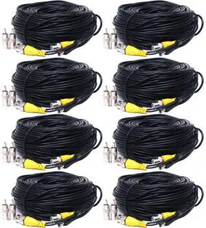 VideoSecu 8 Pack 50ft CCTV Security Camera BNC RCA DVR Video Power Cables Surveillance Wires with Free Connectors 1QY VideoSecu 8 Pack 50ft CCTV Security Camera BNC RCA DVR Video Power Cables Surveillance Wires with Free Connectors 1QY