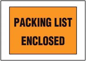 Open End Press-Pack Packing List Envelopes, 4-1/2" x 5-1/2", 24#, Plastic Polyethylene, Pressure Sensitive, Back Loading (Box of 1000)