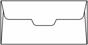 #DV-32 Open Side Bank Deposit Envelopes 3-1/2" x 7" 24# White, Ungummed Flap (Box of 1000)