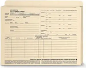 Envelo-File Confidential Personnel Pockets, 9.5" x 11.75" with a 1-1/2" spine giving extra room for documents. 25/Pack