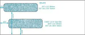 Accounting Software Side Seam Window, 3-9/16" x 8-3/4", White, Blue Wesco Inside Tint, Double Poly Window (Box of 500)
