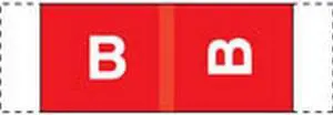 Col R Tab Compatible "B" Labels, Polylaminated Stock, 1/2 " X 1-1/2" Individual Letters - 100 per Pack