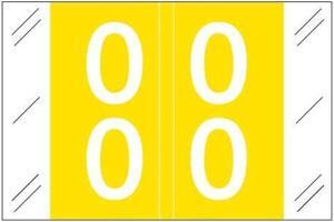 Tabbies Compatible Double Digit "00" Labels, Laminated Stock, 1" X 1-1/2" Individual Numbers - Roll of 500