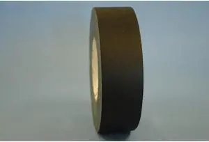 2" x 60 Yd Black Vinyl Coated Colored Cloth Duct Tape (Gaffers Tape) (Case of 24 Rolls)