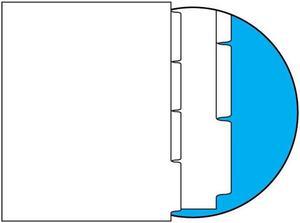90#, 1/4 Cut, Blank Indexes, No Copier Mylar on Tab Area, Single Reverse Collated (Backward) (Carton of 1240 Tabs)