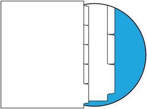 90#, 1/5 Cut, Single Reverse Collated (Backward), No Copier Mylar on Tab Area (Carton of 1250 Tabs)