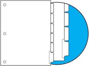 90#, 1/6 Cut Blank Indexes, Clear Copier Mylar on Tab, Single Reverse Collated (Backward), 3 HP (Carton of 1260 Tabs)