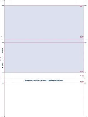 8-1/2" x 11" Z Fold Multi-Purpose Blue Screen on Face, Blockout Back (Box of 2000)