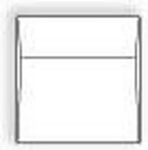 Square Envelopes, 5" x 5", 28#, White, Side Seams, 1-7/8" (1.875") Square Flaps (Box of 500)
