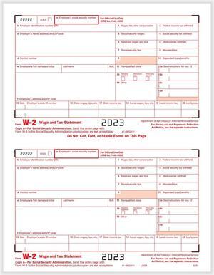 TFP W-2 IRS Federal Copy A - Pack of 1000 TFP W-2 IRS Federal Copy A - Pack of 1000