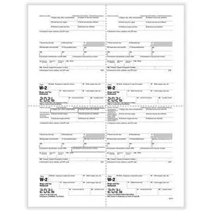 TFP W-2 M-Style Alternate 4-Up Employees Copies B, C, 2, 2 - Pack of 500 TFP W-2 M-Style Alternate 4-Up Employees Copies B, C, 2, 2 - Pack of 500