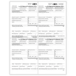 TFP W-2 W-Style Alternate 4-Up Employees Copies B, C, 2, 2 - Pack of 500 TFP W-2 W-Style Alternate 4-Up Employees Copies B, C, 2, 2 - Pack of 500