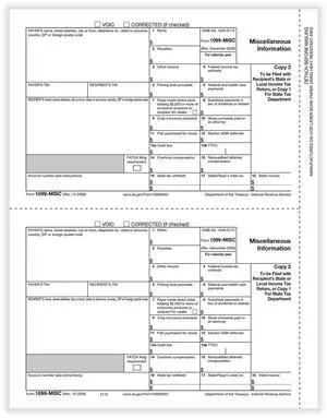 TFP 1099-MISC Payer Copy C and/or State Copy - Pack of 500 TFP 1099-MISC Payer Copy C and/or State Copy - Pack of 500