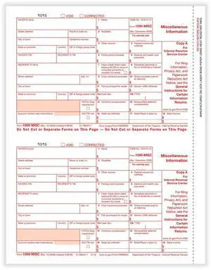 TFP 1099-MISC Federal Copy A - 50 sheets, 1000 forms TFP 1099-MISC Federal Copy A - 50 sheets, 1000 forms